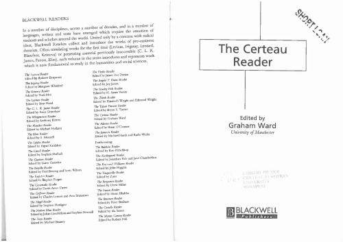 The Certeau Reader