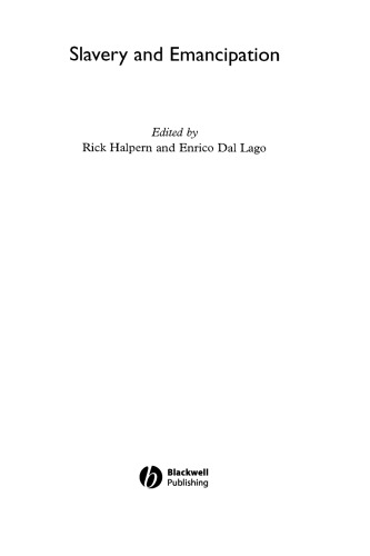 Slavery and Emancipation (Blackwell Readers in American Social and Cultural History)