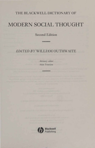 The Blackwell Dictionary of Modern Social Thought