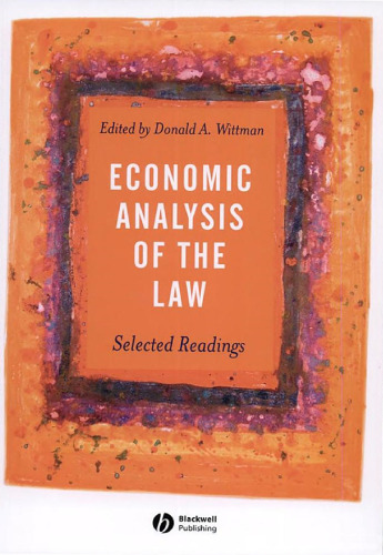 Economic Analysis of the Law: Selected Readings