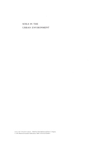 Soils in the Urban Environment