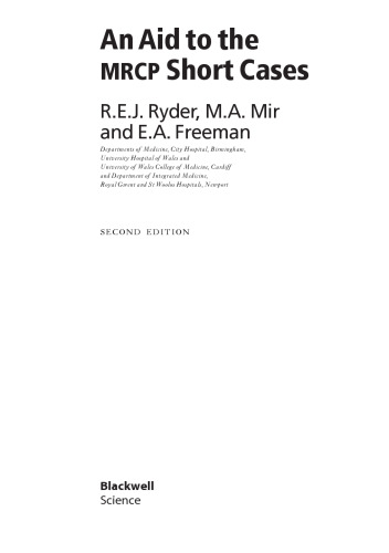 An aid to the MRCP short cases