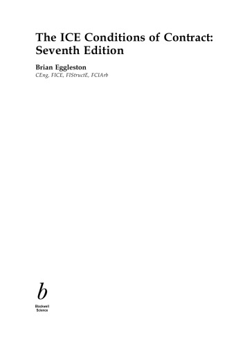 The ICE conditions of contract, seventh edition