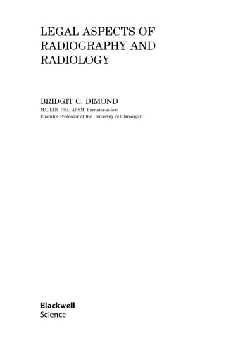 Legal Aspects of Radiography and Radiology