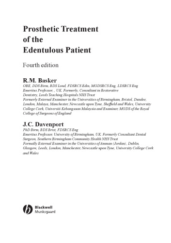 Prosthetic Treatment of the Edentulous Patient