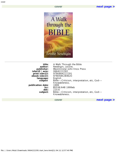 A Walk Through the Bible