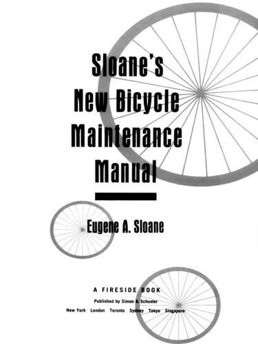 Sloane’s new bicycle maintenance manual