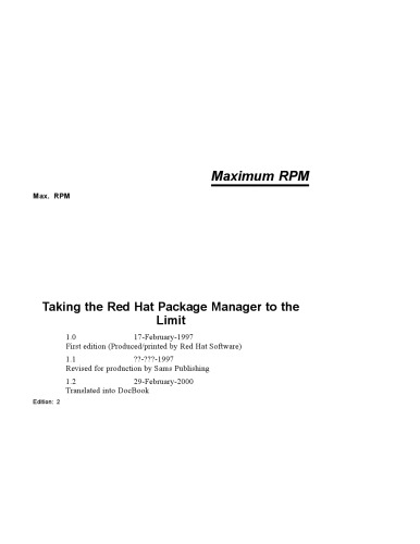 Maximum RPM (RPM) (Other Sams)