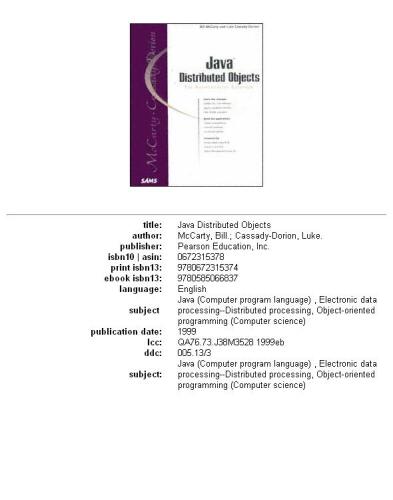 Java Distributed Objects