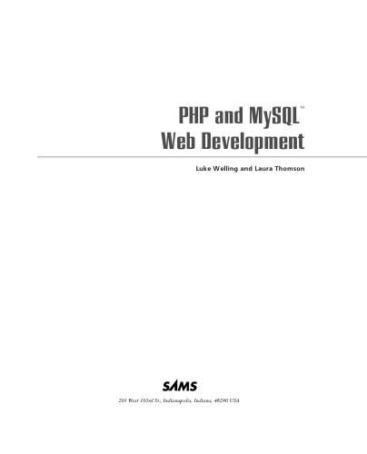 PHP and MySQL Web Dev