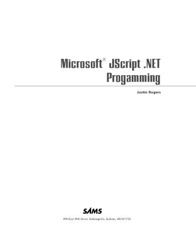 Microsoft Jscript .NET programming
