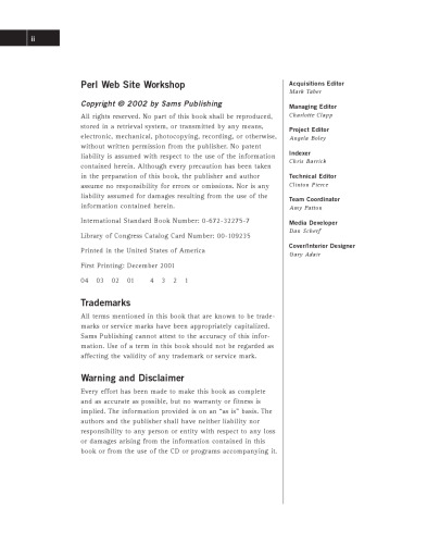 Perl Web Site Workshop
