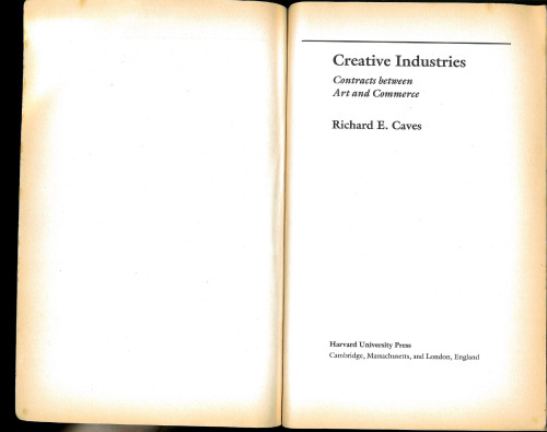 Creative industries : contracts between art and commerce