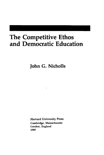 The Competitive Ethos and Democratic Education