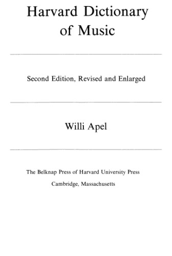 Harvard Dictionary of Music