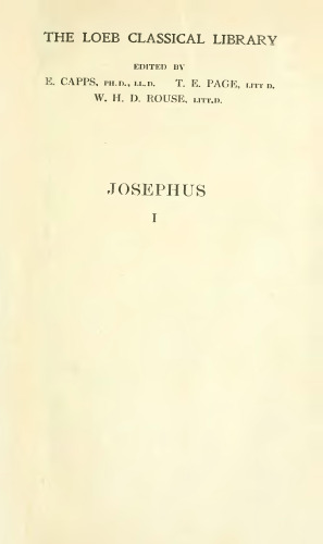 Josephus: The Life. Against Apion