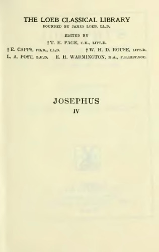 Josephus: Jewish Antiquities (Books I-IV)
