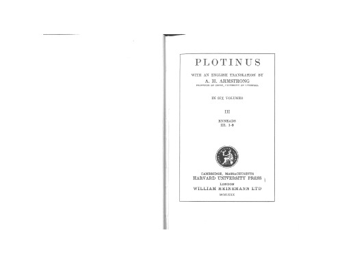 Plotinus: Ennead 3