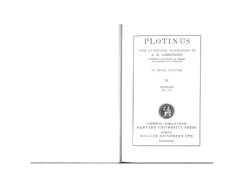 Plotinus: Ennead IV