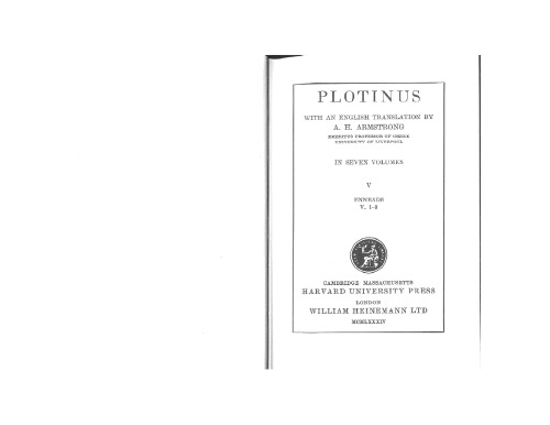 Plotinus: Ennead V