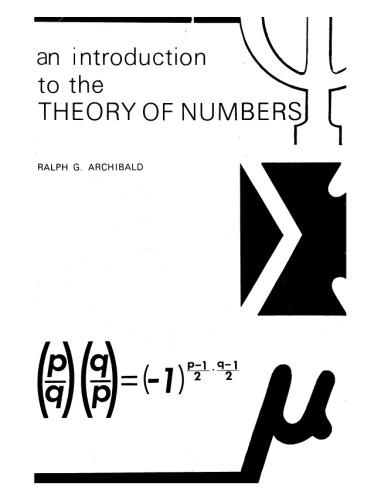 An Introduction to the Theory of Numbers