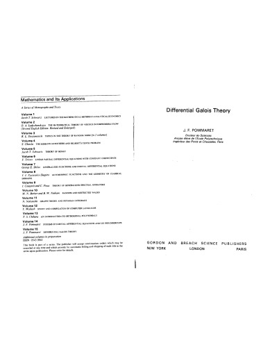 Differential Galois theory