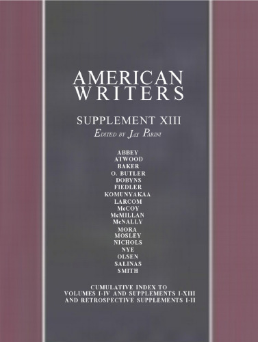 American Writers, Supplement XIII