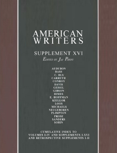 American Writers, Supplement XVI