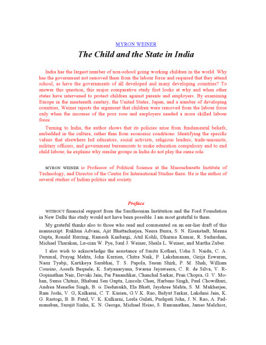 The Child and the State in India