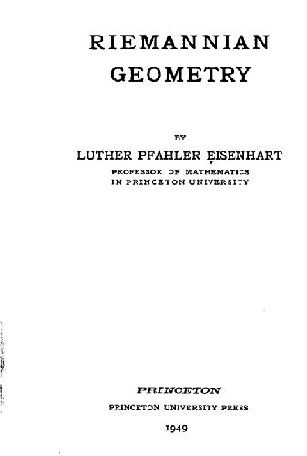 Riemannian Geometry