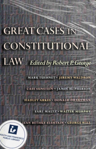 Great Cases in Constitutional Law