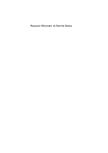 Peasant History in South India