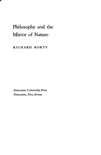 Philosophy and the mirror of nature
