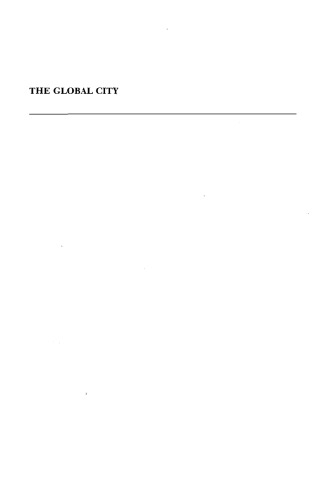 The Global City: New York, London, Tokyo