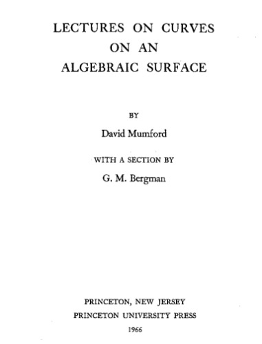 Lectures on Curves on an Algebraic Surface.