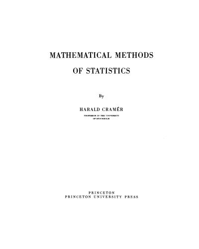 Mathematical methods of statistics