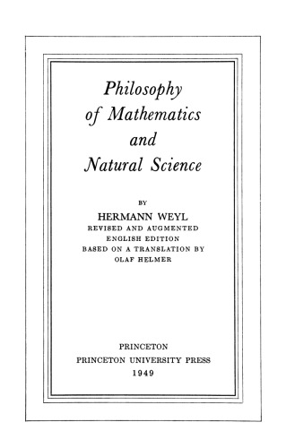 Philosophy of Mathematics and Natural Science