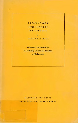 Stationary Stochastic Processes. (MN-8)