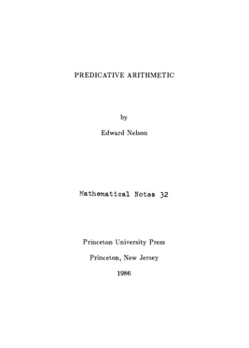 Predicative arithmetic