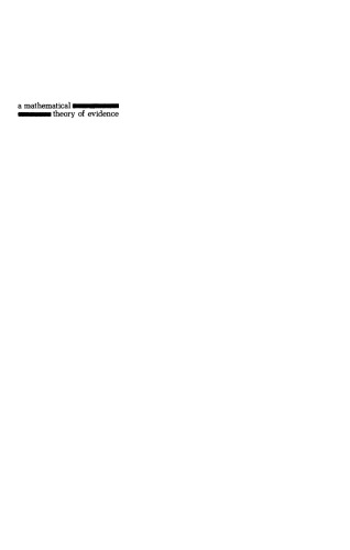 A Mathematical Theory of Evidence