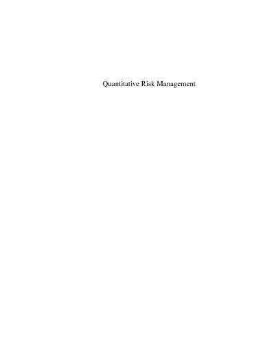 Quantitative Risk Management - Concepts, Techniques and Tools