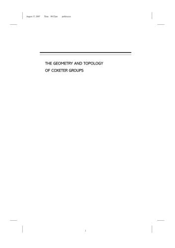 The Geometry and Topology of Coxeter Groups