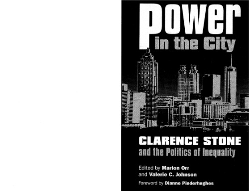 Power in the City: Clarence Stone and the Politics of Inequality