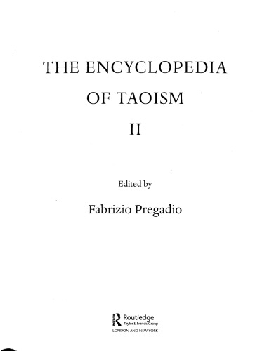 Encyclopedia of Taoism Volume 2 of 2-set M - Z