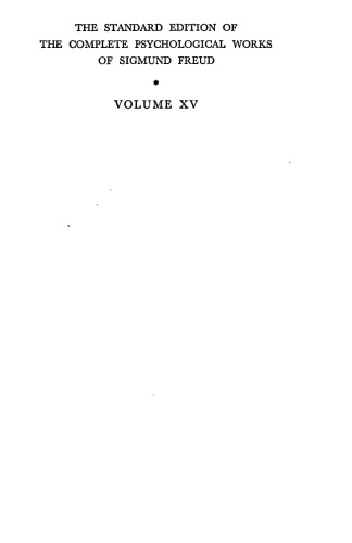 Standard Edition of the Complete Psychological Works of Sigmund Freud