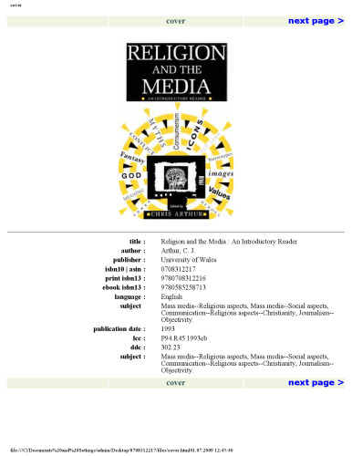 Religion and the Media: An Introductor Reader