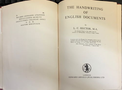 The Handwriting of English Documents