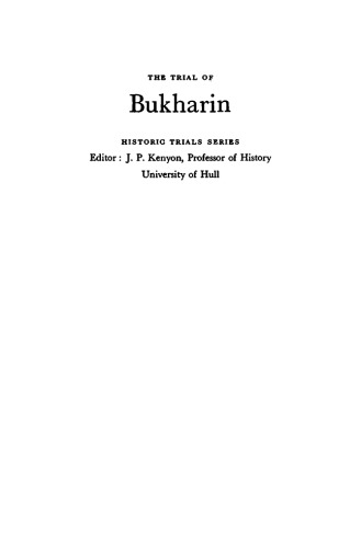 The Trial of Bukharin