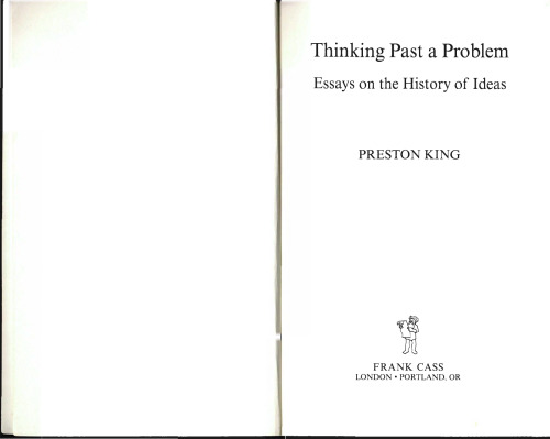 Thinking Past a Problem: Essays in the History of Ideas