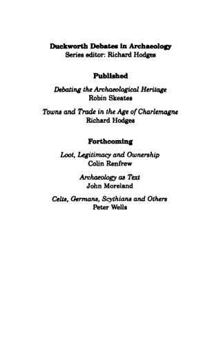 Towns and Trade in the Age of Charlemagne